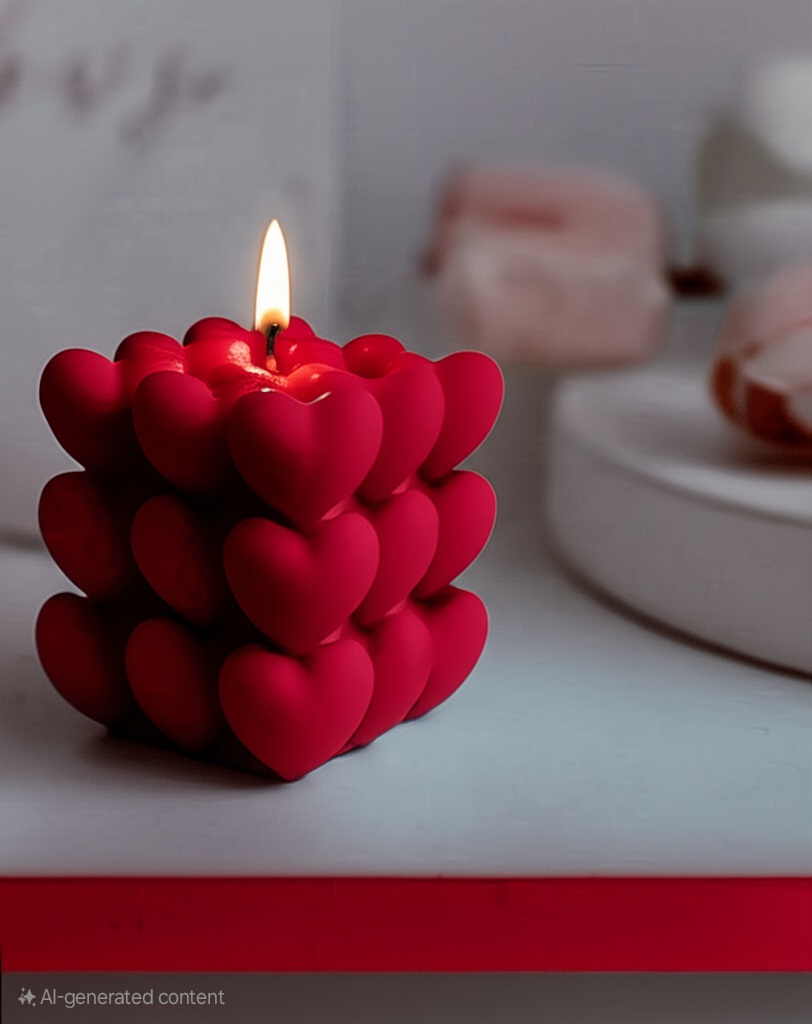 free form candle hearts