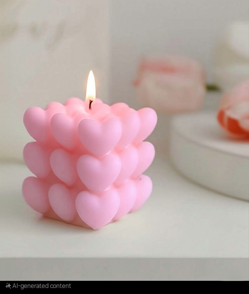 free form candle hearts