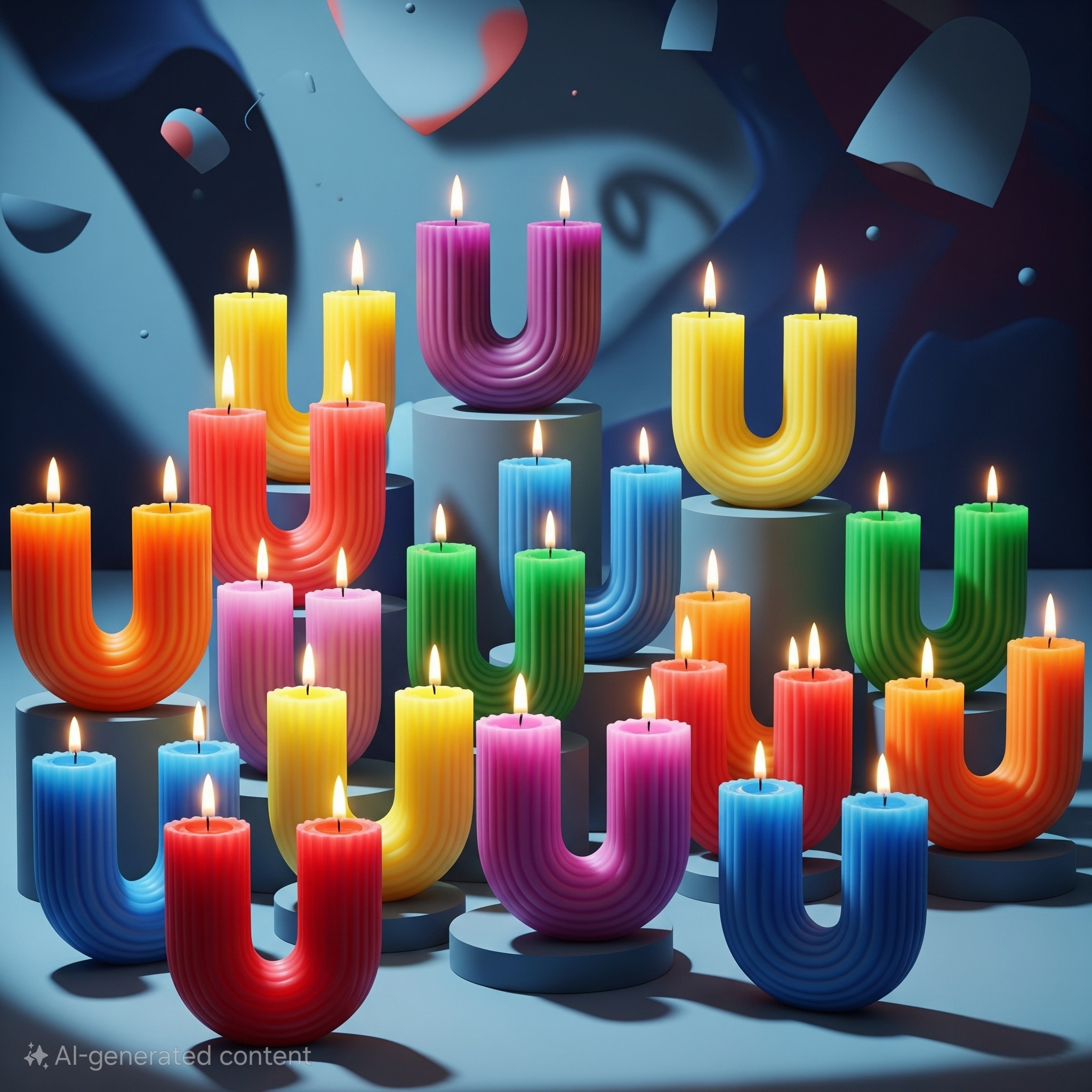 free form candle u turn