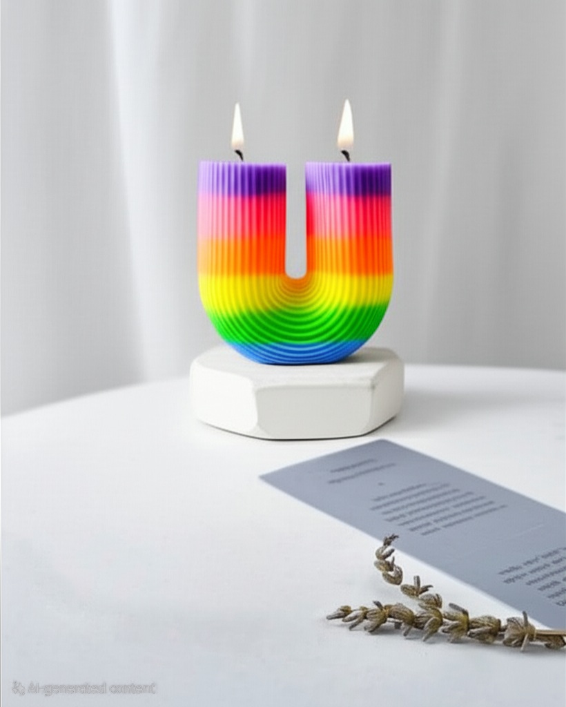 free form candle u turn